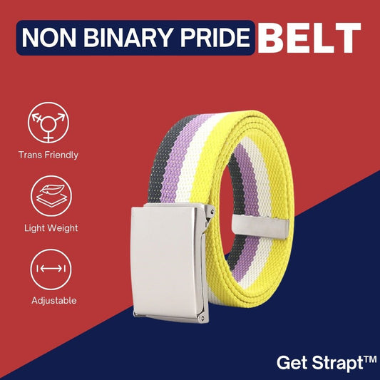 Non biary Pride Belt by Get Strapt