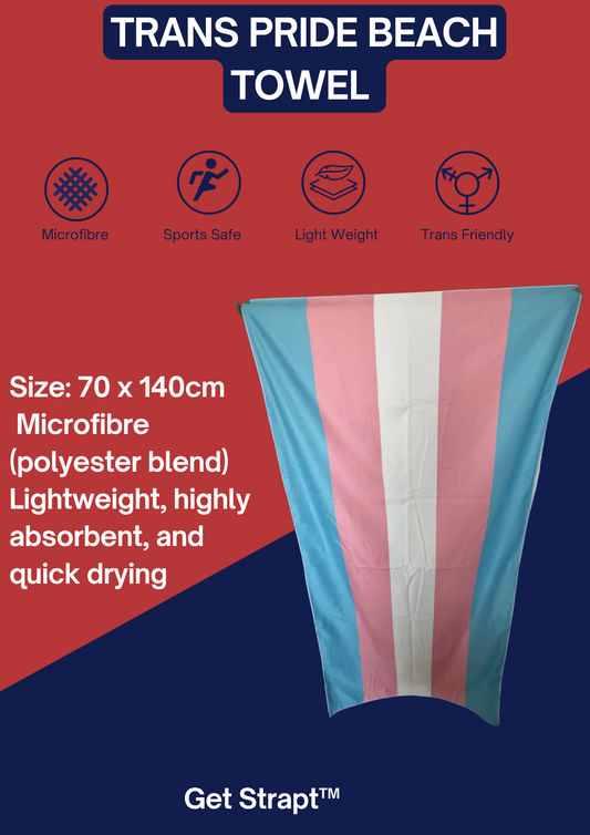 Trans Pride Flag Beach Towel